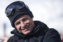 Austin Healey skiing in Chamonix with Collineige