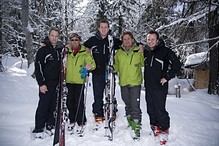 England rugby stars with guides at Collineige